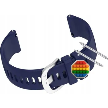 Opasek Pásek Řemínek pro Pacific White PC00154, silikonová spona, stříbrná, tmavě modrá