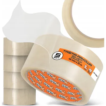 Lepicí páska Balicí páska Polax průhledná, šířka 48 mm, délka 55 m, 5 ks