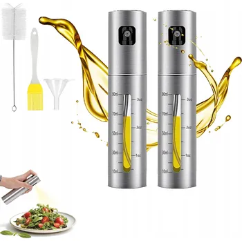 Nádoba na olej a ocet 2x Rozprašovač na olej a olivový olej 100ml skleněný kuchyňský rozprašovač dávkovač oleje