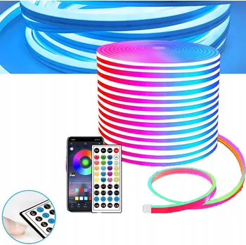 LED osvětlení 20m NEONOVÁ LED páska 24V RGB Napájecí zdroj Vodotěsná Hadice IP65