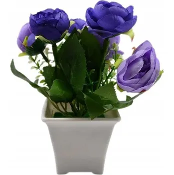 umělá květina UMĚLÉ KVĚTY V KVĚTINÁČI 18 cm různé druhy