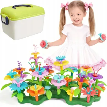 ostatní stavebnice STAVEBNICE KVĚTINOVÁ KYTICE - Sada květin k sestavení, 134 dílků