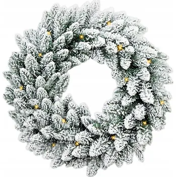 Věnec Věnec vánoční zasněžený DELUXE Viola 30 cm s LED