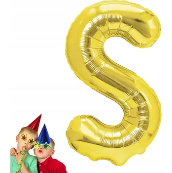 Balónek FÓLIOVÝ BALÓNEK zlaté písmeno S 40 cm pro vytvoření nápisu narozeniny oslava