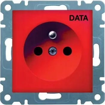 Elektrická zásuvka Elektrická Zásuvka nástěnná Hager červená