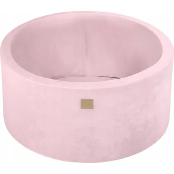 Suchý bazén MeowBaby Suchý bazének pro děti, 90x40 cm, Velurový, Světle růžový, bez míčků