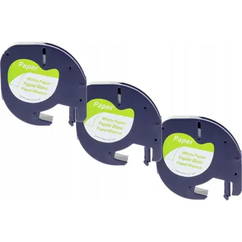 Pásek do tiskárny Páska Specmark pro DYMO LT 59421 12mm x 4m papírová LetraTag S0721510 3 role