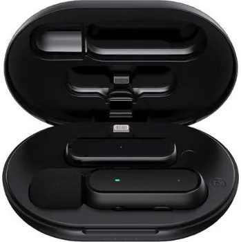 Mikrofon Bezdrátový klopový mikrofon 2,4G Lightning (s Aku a nabíjecím pouzdrem)