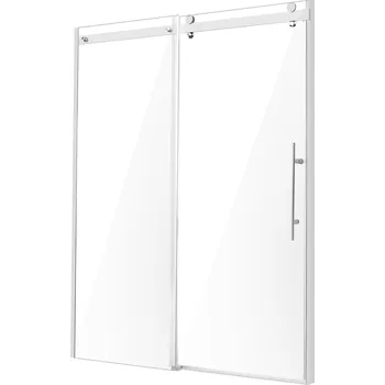 Sprchové dveře Sprchové dveře 149,9x190,5 cm Bezrámové posuvné sprchové dveře chrom