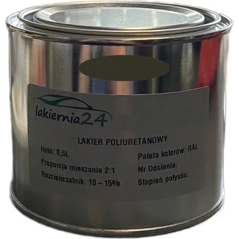 Lak na dřevo Barva Polyuretanová průmyslová barva, polyuretanový polomatný lak 0,5l 2:1 RAL 6014