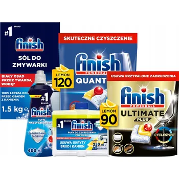 Tableta do myčky Sada do myčky Finish 5 produktů citron