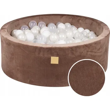 Suchý bazén MeowBaby Suchý bazén s míčky 90x30cm/200 míčků, Velurový manšestr, C