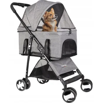 přepravka pro zvíře KOČÁREK PŘEPRAVKA PRO PSA 2V1 TAŠKA NA KOLEČKÁCH SKLÁDACÍ POHODLNÁ