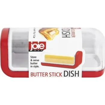 Máslenka JOIE Máslenka, dóza na máslo 110 g, 15 x 7 x 6 cm, ČERVENÁ