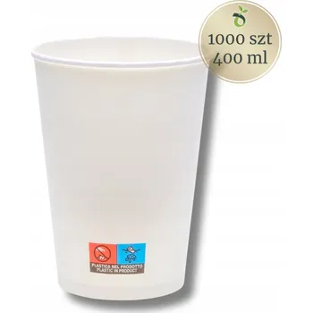 1000 ks Bílý papírový kelímek na kávu nebo čaj 400 ml