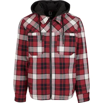 Pánská bunda Bunda Brandit Top Heavy Twill - červená-bílá, XXL