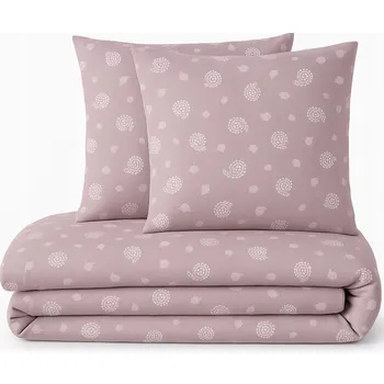 Povlečení Povlečení 220x200 flanel teplá silná paisley růžová pudrová