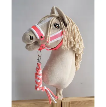 Hobby horsing Sada pro Hobby Horse: ohlávka A3 s bílým beránkem + vodítko z provazu - ne