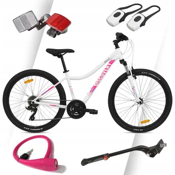 Horské kolo Horské kolo MTB Velotrade KELLY, rám 14 palců, kola 26", bílé