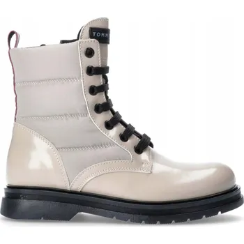 Dámská zimní obuv Boty Tommy Hilfiger Lace-Up Bootie Beige vel. 37