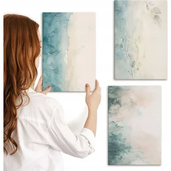 Obraz Sada obrazů pro dekoraci Galerie Akvarely plátno minimalismus 3x 20x30 cm