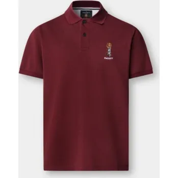 Pánská košile POLOKOŠILE HACKETT LONDON HERITAGE HARRY POLO BURGUNDY RED