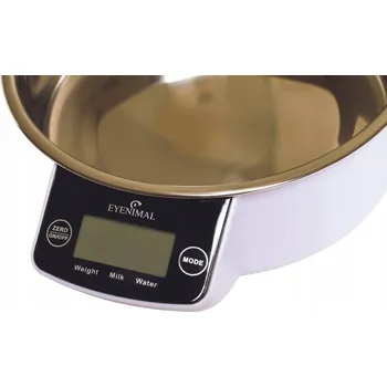 Miska pro psa Jedna miska pro současné krmení více štěňat, kovová, stříbrná, 1 l