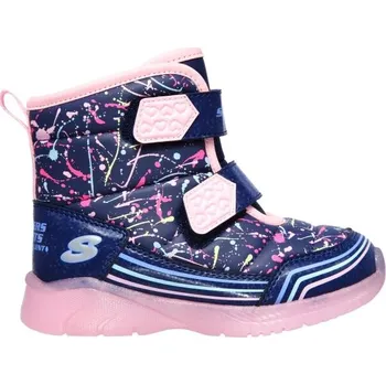 Dívčí zimní obuv Dívčí zimní obuv Skechers ILLUMI-BRIGHTS-POWER PAINT 22 Tmavě modrá, Růžová