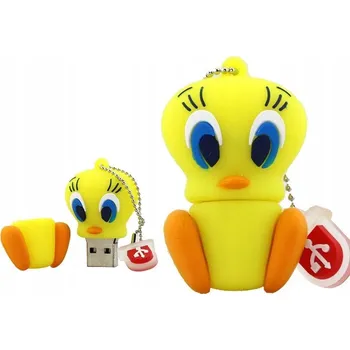 USB flash disk USB flash disk DIAWAY TWEETY PTASZEK SKOWRONEK SYLWESTER BAJKA 8 GB USB 2.0 žlutý