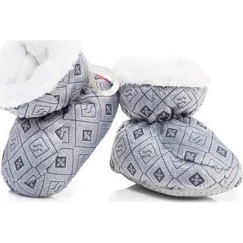 Capáčky Růžové capáčky papuče pro malou holčičku zateplené kožešinou, velikost 0-6 m