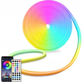 LED osvětlení NEON LED PÁSKA 20M 5050 RGB APLIKACE DÁLKOVÝ OVLADAČ VODOTĚSNÁ 24V PÁSKA