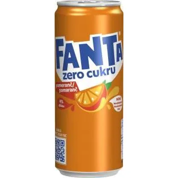 Limonáda Fanta pomeranč Zero - plech, 24x 0,33 l