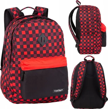 Školní batoh Školní batoh CoolPack s více přihrádkami, černý, červený, 26 l