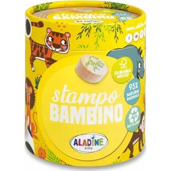 Dětské razítko Dětská dřevěná razítka Aladine Stampo Bambino, 8 ks - Safari