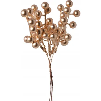 umělá květina Umělé ovocné bobule větvička 40 ks zlaté