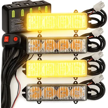 Maják Výstražná LED lampa Carmotion oranžová 4x 12-12 V IP 65