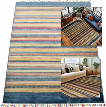 Koberec ORIENTÁLNÍ KOBEREC Z VISKÓZY BAREVNÉ KOBERCE VINTAGE DO OBÝVACÍHO POKOJE RETRO 67x105