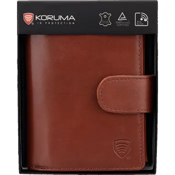 Peněženka Pánská kožená peněženka na karty a mince s ochranou RFID (hnědá) - SM-904OBR