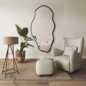 Zrcadlo Zrcadlo s organickým tvarem v rámu - LOLIT V RÁMU