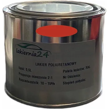 Lak na dřevo Barva průmyslová, polyuretanový lak, lesklý, 0,5 l, poměr míchání 2:1, RAL 2001