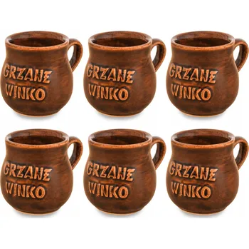 Hrnky na svařené víno, kameninové, 250 ml, 6 ks – ideální jako Dárek