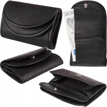 Peněženka Dámská kožená peněženka malá černá - praktická