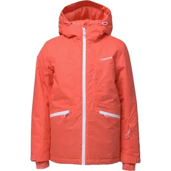 Dívčí lyžařská bunda Head SUKI 152/158 Lososová, Bílá