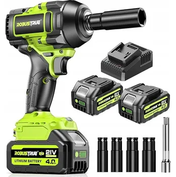 AKU RÁZOVÝ UTAHOVÁK NA KOLA 21V 1100NM 2X AKUMULÁTOR NÁSTAVCE KUFR