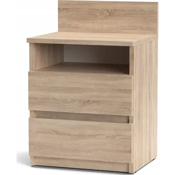 Noční stolek NOČNÍ STOLEK 2 ZÁSUVKAMI KOMODA SE ZÁSUVKAMI STŮL SM1 SONOMA