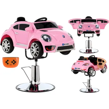 Kadeřnické křeslo Kadeřnické dětské křeslo autíčko CAR-5204-A hydraulické otočné do kadeřnického salonu kadeřnické křeslo CAR-5204-A