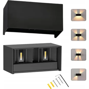 Nástěnné svítidlo EXTERIÉROVÉ VODĚODOLNÉ LED SVÍTIDLO S TEPLÝM SVĚTLEM 24W 3000K IP65