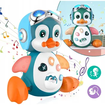 Hračka pro nejmenší HRAČKA TUČŇÁK PRO MIMINKA , HUDEBNÍ LED HRAČKA , PLEZÍCÍ HRAČKA