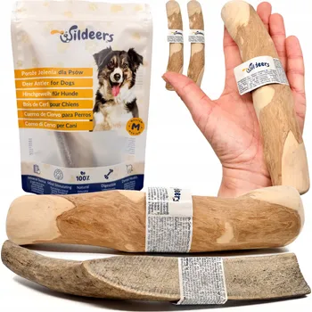 Pamlsek pro psa PŘÍRODNÍ KOUSÁTKA PRO PSA KLACEK KÁVOVNÍKU 2ks M a PAROŽÍ JELENA SOFT 1 Ks M