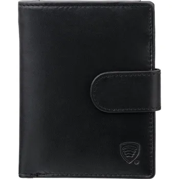 Peněženka Pánská vertikální kožená peněženka s ochranou RFID BLOCK (černá) - SM-906PBL
